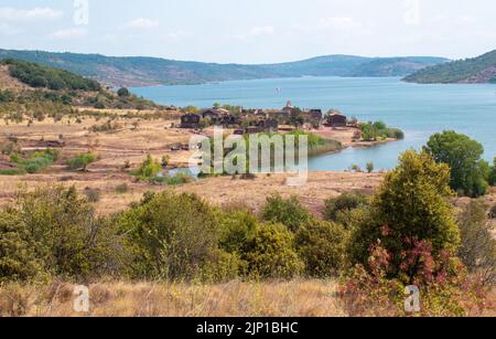 Il lago Salagou vicino a Montpellier in Francia Foto Stock