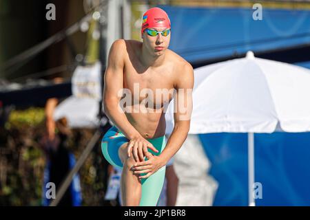 Roma, Italia. 15th ago, 2022. ROMA, ITALIA - Agosto 15: Volodymyr Lisovets di Ucraina durante il 50m° periodo di astinenza maschile all'European Aquatics Roma 2022 allo Stadio del Nuoto il 15 agosto 2022 a Roma (Foto di Nikola Krstic/Orange Pictures) Credit: Orange Pics BV/Alamy Live News Foto Stock