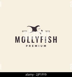 acquario fish molly fish logo Illustrazione Vettoriale