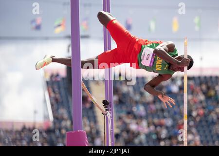 05-8-22 - Felix Kurt, Granada, nella volta di palo da decathlon maschile ai Giochi del Commonwealth di Birmingham del 2022 all'Alexander Stadium, Birmingham. Foto Stock