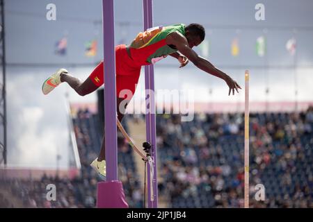 05-8-22 - Felix Kurt, Granada, nella volta di palo da decathlon maschile ai Giochi del Commonwealth di Birmingham del 2022 all'Alexander Stadium, Birmingham. Foto Stock