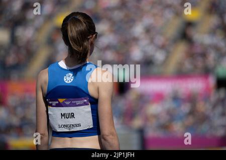 05-8-22 - Laura Muir, Scozia, nel round 1 di 1500 metri al Birmingham 2022 Commonwealth Games all'Alexander Stadium, Birmingham. Foto Stock