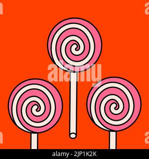 Cartoni animati vettore divertente Comic carte. Crazy Cartoons Abstract raccolta vettoriale Illustrazione Vettoriale
