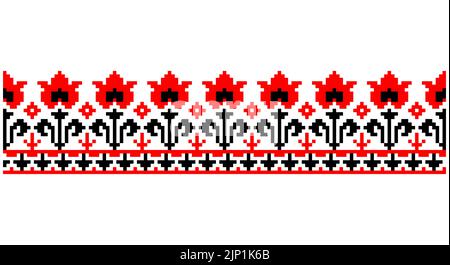 Ornamento etnico ucraino, modello senza giunture. Illustrazione vettoriale. Tradizionale modello di ornamento sloveno. Modello bielorusso. Illustrazione Vettoriale