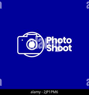 design geometrico del logo della fotocamera Illustrazione Vettoriale