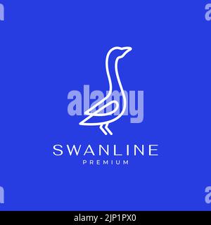 design moderno con logo swan goose Illustrazione Vettoriale