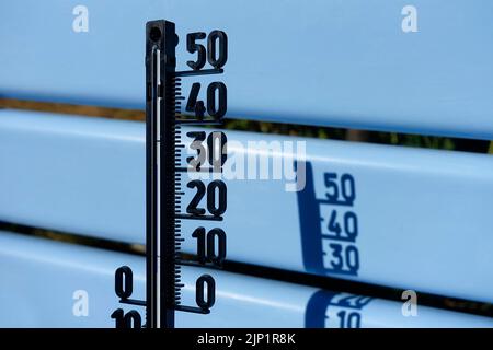 Termometro, onda di calore in Germania Foto Stock