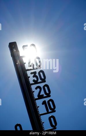 Termometro, onda di calore in Germania Foto Stock