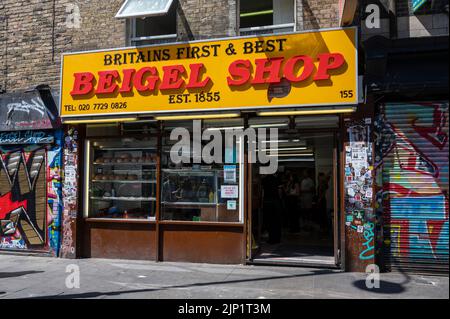 Britains First and Best Beigel Shop Brick Lane Londra UK Foto Stock