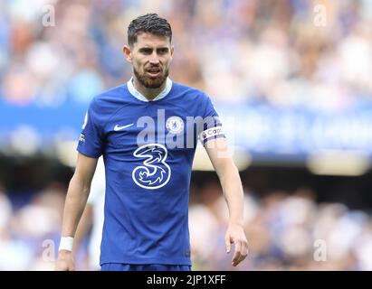 Londra, Regno Unito. 14th ago, 2022. Jorginho di Chelsea durante la partita della Premier League a Stamford Bridge, Londra. Il credito dell'immagine dovrebbe essere: Paul Terry/Sportimage Credit: Sportimage/Alamy Live News Foto Stock