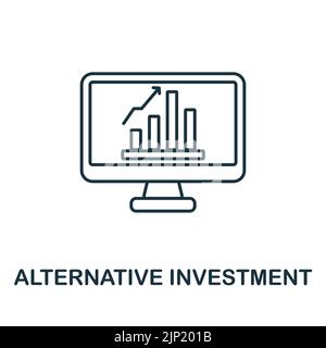 Icona di un investimento alternativo. Segno colorato dell'elemento dalla collezione dei revisori. Segno dell'icona di investimento alternativo piatto per disegno di fotoricettore, infographics Illustrazione Vettoriale