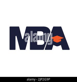 Master of Business Administration Letters Illustrazione Vettoriale