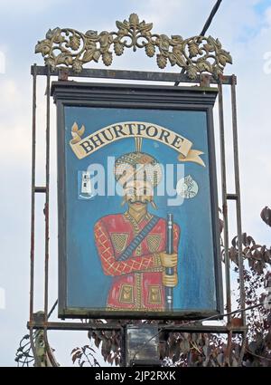 Bhurtpore Inn, Wrenbury Rd, Aston, Nantwich, Cheshire, Inghilterra, UK, ,CW5 8DQ - segni e CAMRA reale ale - birre artigianali e sidro Foto Stock