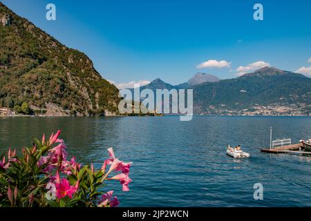 Bella e storica Villa la Gaeta sul Lago di Como, Lombardie, Italia Foto Stock