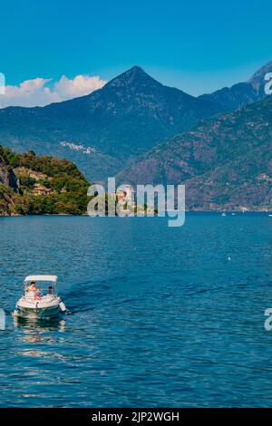 Bella e storica Villa la Gaeta sul Lago di Como, Lombardie, Italia Foto Stock