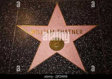 Hollywood Walk of Fame star di William Shatner a Los Angeles Foto Stock