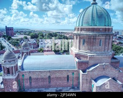 Foto del drone della chiesa del Santuario di SS Pietro & Paolo e di San Filomena a brighton nuovo Foto Stock