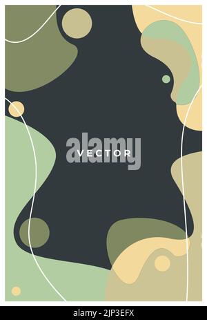 Un'illustrazione astratta dello sfondo in sfumature di colore verde Illustrazione Vettoriale