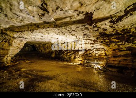 Cascade grotta nel carter Caves state Park in Kentucky Foto Stock