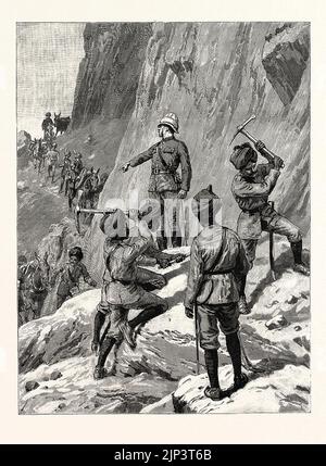 Il combattimento vicino Gilgit sulla frontiera nord-occidentale dell'India, 1891 Foto Stock