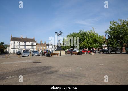 Piazza del mercato, St Neots, Cambridgeshire Foto Stock