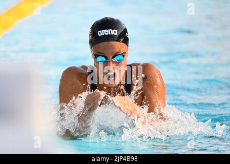 Roma, Italia. 15th ago, 2022. Martina Carraro (ITA) durante i Campionati europei di Aquatics Roma 2022 al Foro Italico il 15 agosto 2022. Credit: Independent Photo Agency/Alamy Live News Foto Stock