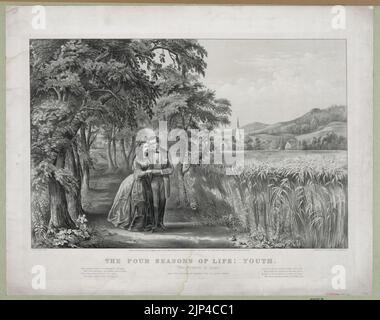 Le quattro stagioni della vita - gioventù ''la stagione dell'amore'' - - J.M. Ives, del. ; Disegnato da F.F. Palmer e J. Cameron. Foto Stock