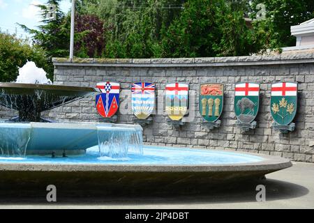 Confederation Park a Victoria BC, Canada, è un ottimo luogo per venire a rilassarsi. Foto Stock