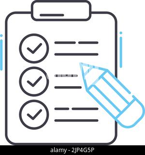 icona della linea di valutazione, simbolo del contorno, illustrazione vettoriale, simbolo del concetto Illustrazione Vettoriale