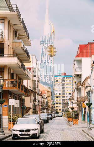 Batumi, Adjara, Georgia. Costruzione dell'Università tecnologica del Mar Nero di Batumi Foto Stock