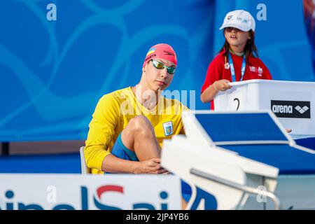 ROMA, ITALIA - 15 AGOSTO: Volodymyr Lisovets di Ucraina durante il 50m° periodo di astinenza maschile all'European Aquatics Roma 2022 allo Stadio del Nuoto il 15 agosto 2022 a Roma (Foto di Nikola Krstic/Orange Pictures) Foto Stock