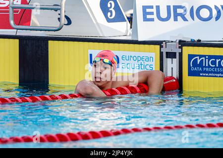 ROMA, ITALIA - 15 AGOSTO: Volodymyr Lisovets di Ucraina durante il 50m° periodo di astinenza maschile all'European Aquatics Roma 2022 allo Stadio del Nuoto il 15 agosto 2022 a Roma (Foto di Nikola Krstic/Orange Pictures) Foto Stock