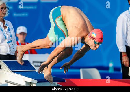 ROMA, ITALIA - 15 AGOSTO: Volodymyr Lisovets di Ucraina durante il 50m° periodo di astinenza maschile all'European Aquatics Roma 2022 allo Stadio del Nuoto il 15 agosto 2022 a Roma (Foto di Nikola Krstic/Orange Pictures) Foto Stock