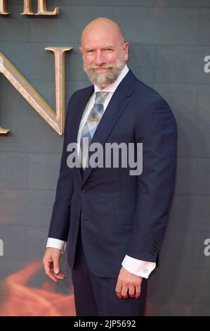 Londra, Regno Unito . 15 agosto 2022 . Graham McTavish nella foto alla House of the Dragon - prima mondiale tenuta ai Leicester Square Gardens. Credit: Alan D West/Alamy Live News Foto Stock