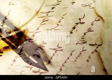 Sfondo della vecchia lettera Foto Stock