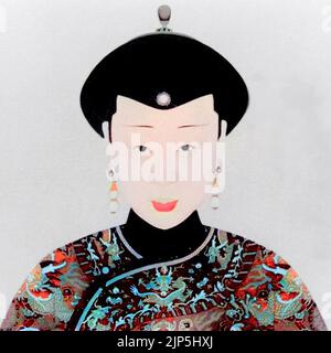 Il Ritratto Imperiale della Dinastia Qing Imperatrice Xiao Jing Cheng della Cina Foto Stock