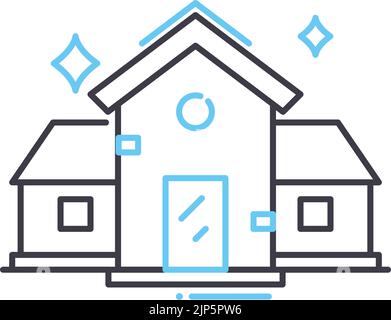icona linea iniziale pulita, simbolo di contorno, illustrazione vettoriale, segnale concettuale Illustrazione Vettoriale