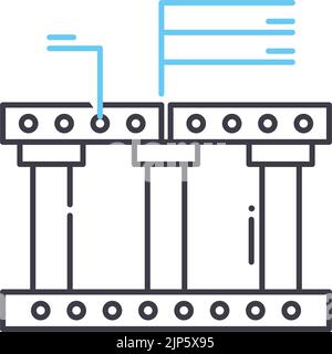 icona della linea di costruzione, simbolo del contorno, illustrazione vettoriale, simbolo del concetto Illustrazione Vettoriale