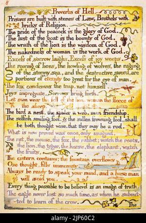 Il matrimonio del Cielo e dell'Inferno copia H 1790 Foto Stock