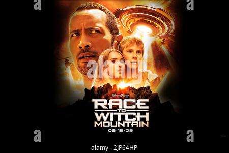 DWAYNE JOHNSON, ANNASOPHIA ROBB, ALEXANDER LUDWIG POSTER, gara di WITCH MOUNTAIN, 2009 Foto Stock