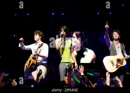 NICK Jonas Joe Jonas, Kevin Jonas, JONAS BROTHERS: 3D esperienza concertistica, 2009 Foto Stock