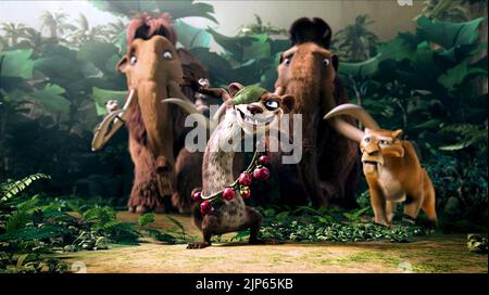 ELLIE, Buck, MANNY, Diego, Ice Age: Dawn of the Dinosaurs, 2009 Foto Stock