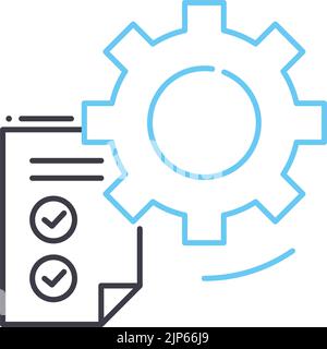 icona della linea di valutazione, simbolo di contorno, illustrazione vettoriale, simbolo concettuale Illustrazione Vettoriale