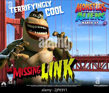 IL LINK POSTER MANCANTE, MONSTERS VS. STRANIERI, 2009 Foto Stock