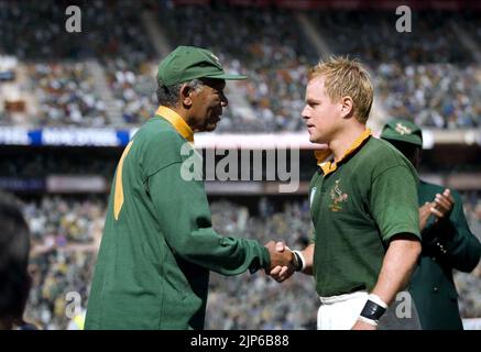 MORGAN FREEMAN, matt damon, INVICTUS, 2009 Foto Stock