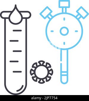 icona della linea di prova rapida, simbolo di contorno, illustrazione vettoriale, segnale concettuale Illustrazione Vettoriale