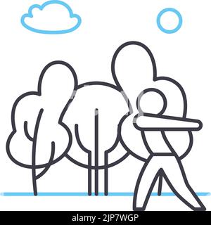 icona della linea della foto dell'evento, simbolo del contorno, illustrazione vettoriale, simbolo del concetto Illustrazione Vettoriale