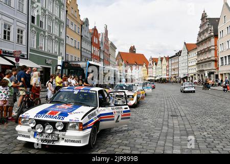 Olympia Rallye 72, 72´, 1972, 50 anni di rinascita, 50 anni di anniversario, 22, 2022, gara, Rally, Auto, Oldtimer, Vintage, Opel Ascona B Foto Stock