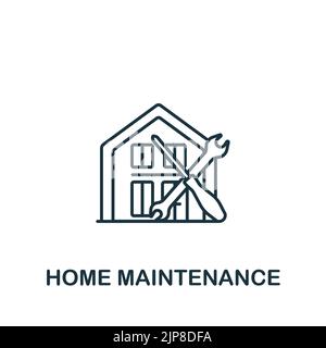 Icona Home Maintenance. Linea semplice linea housekeeping icona per modelli, web design e infografiche Illustrazione Vettoriale