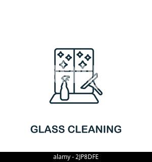 Icona di pulizia del vetro. Linea semplice linea housekeeping icona per modelli, web design e infografiche Illustrazione Vettoriale